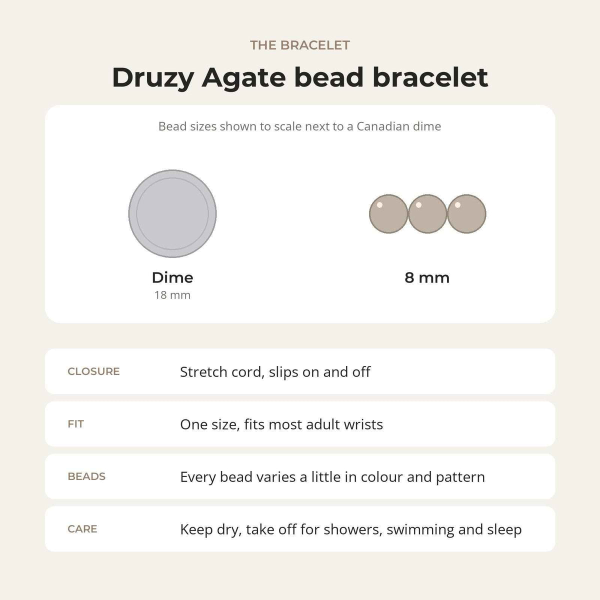 Agate Druzy Bead Bracelet