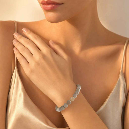 Agate Druzy Bead Bracelet