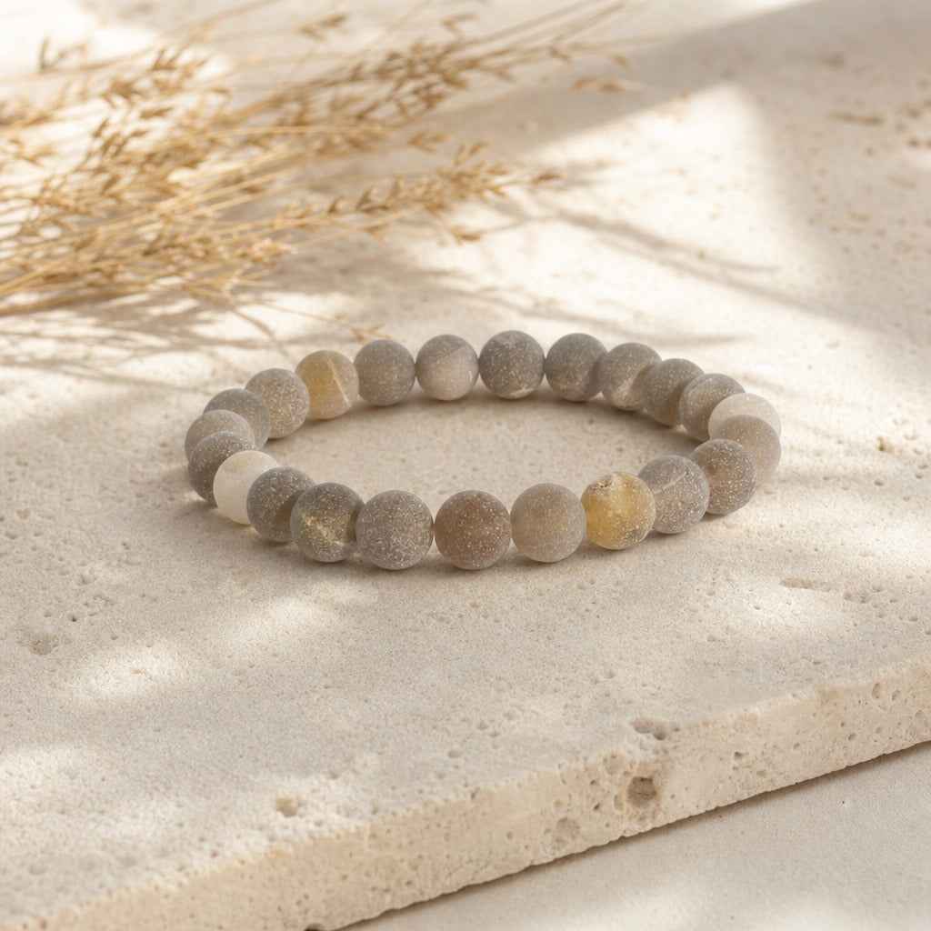 Agate Druzy Bead Bracelet