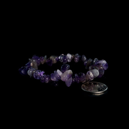 Amethyst Edge Polished Chip Bracelet
