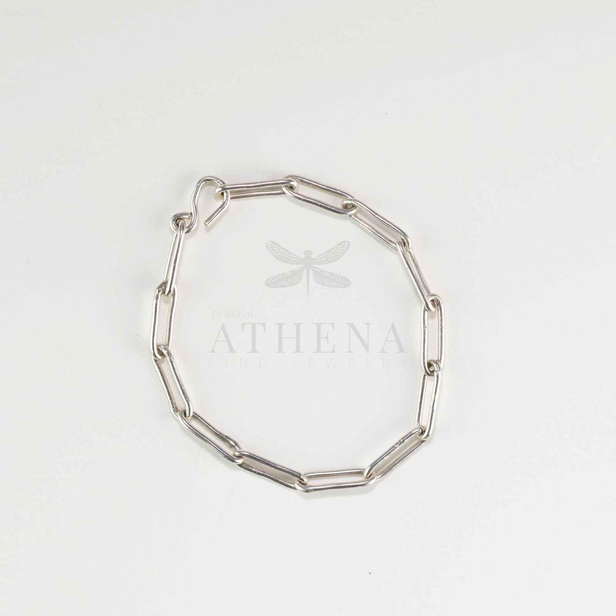 Athena’s Bold Link Anklet – Sterling Silver or 18K Yellow Gold | Handcrafted Paperclip Chain