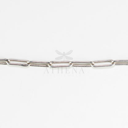 Athena’s Bold Link Anklet – Sterling Silver or 18K Yellow Gold — Handcrafted Paperclip Chain