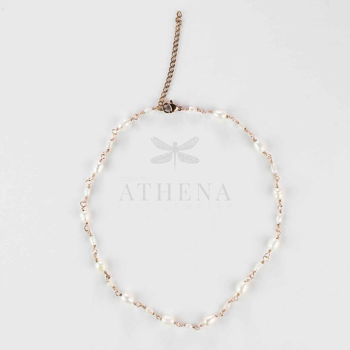 Pearl Cluster Anklet in Yellow Gold Fill