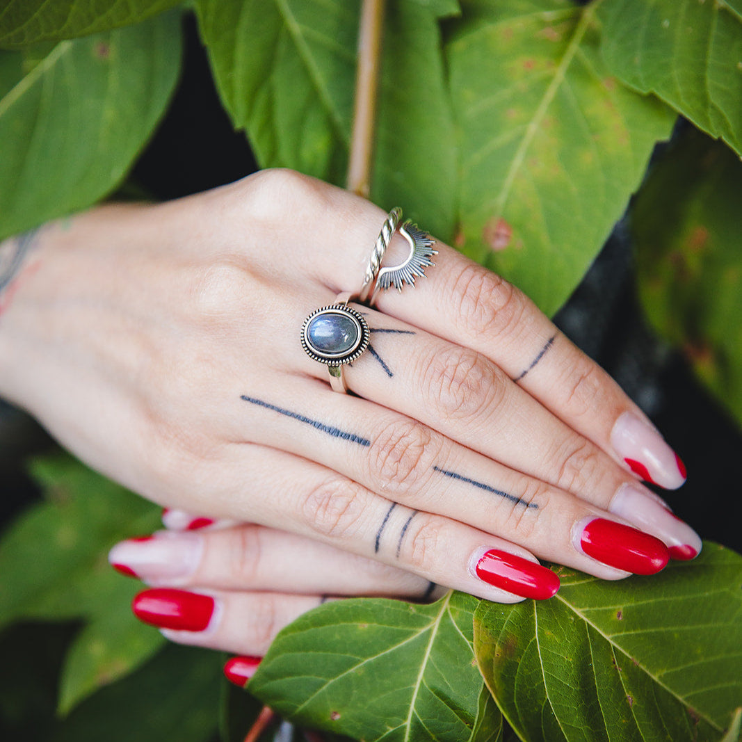 Bague torsadée en argent sterling 925 | SYLVA
