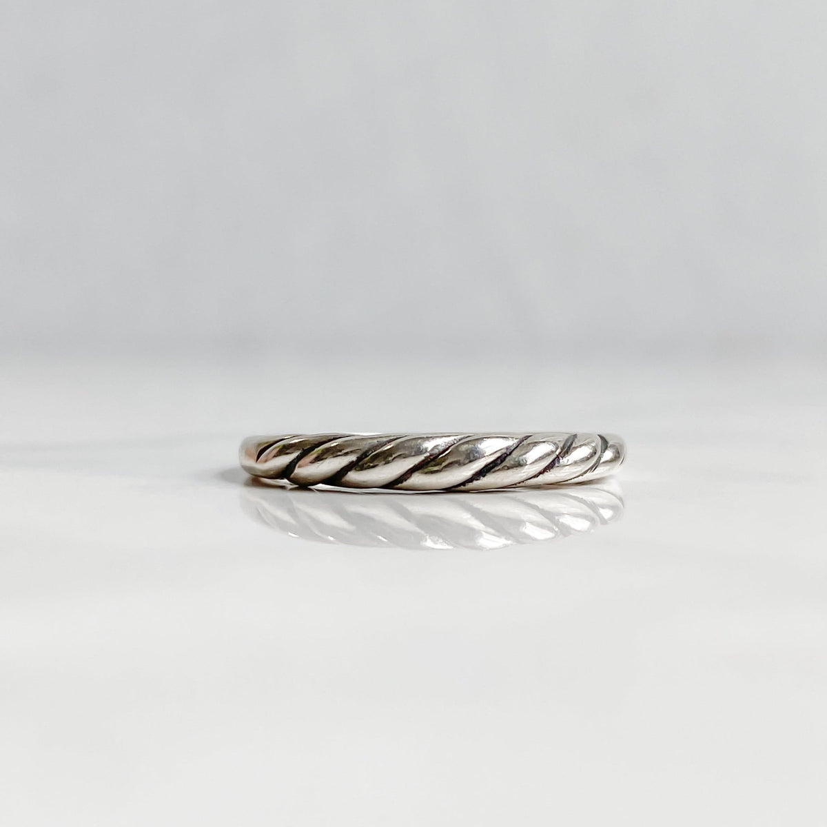 Bague torsadée en argent sterling 925 | SYLVA
