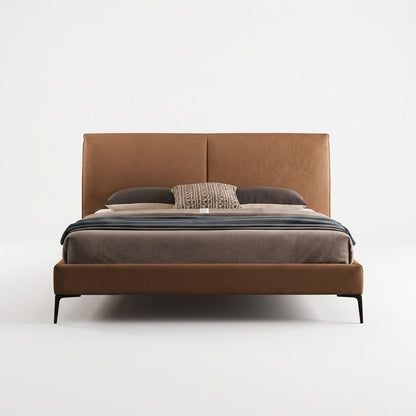 Berlin Caramel Leather Bed