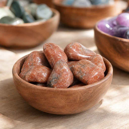 Orange Calcite Tumbled Stones - Brazil