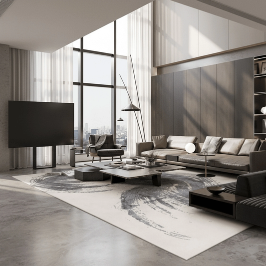 Calligraphy Brushstroke Modern Carpet