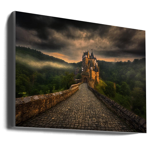 Eltz Castle beneath a Dramatic Sky Canvas Wall Art