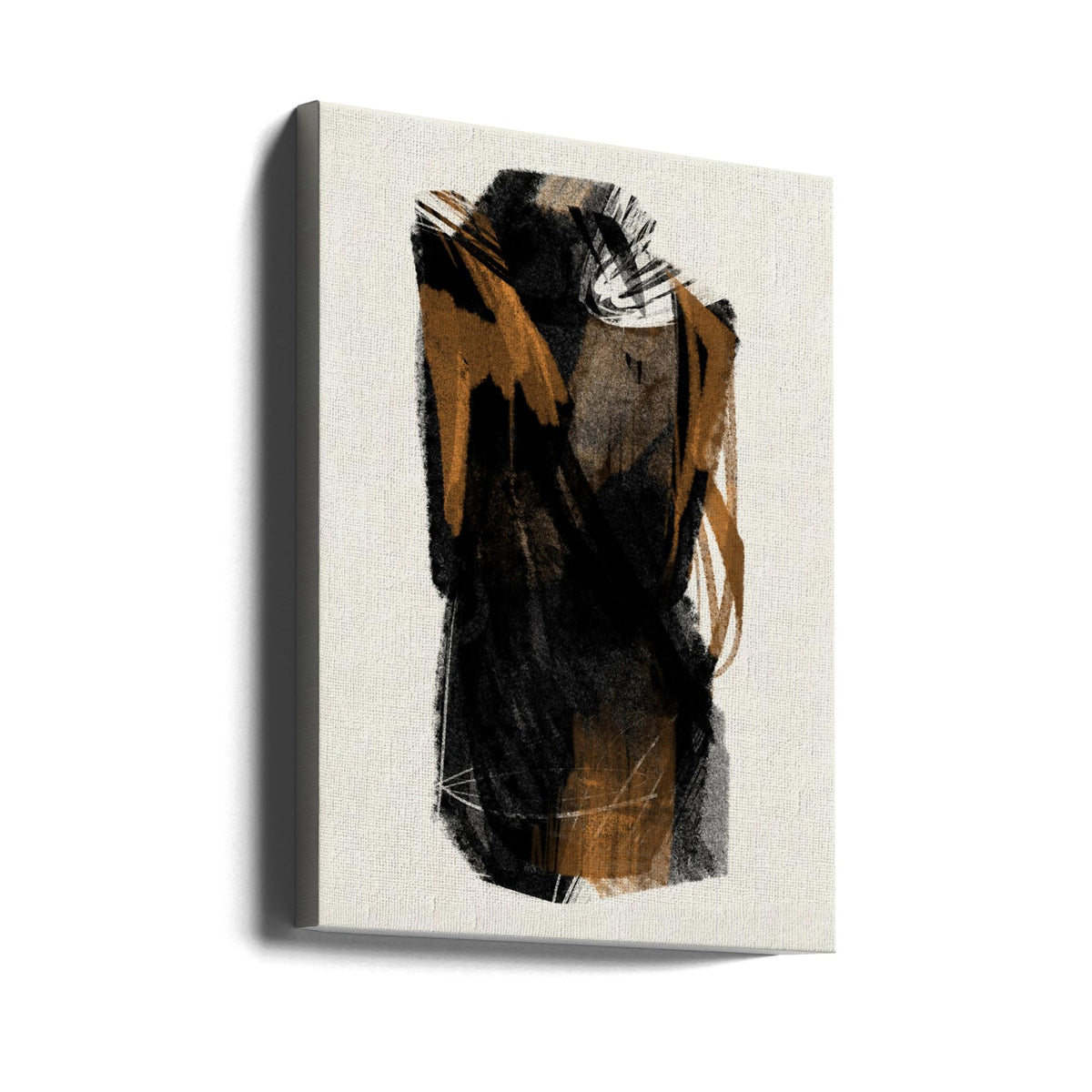 Wall art Black Figure On Neutral Background 1