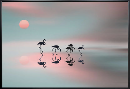 Wal Art Family flamingos.