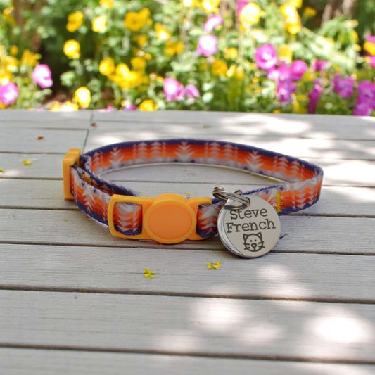 Cat Collar Breakaway - Tribal Designs with ID Tag
