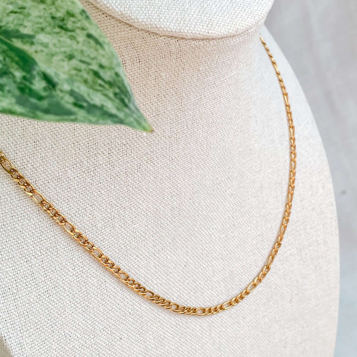 Collier chaîne en acier inoxydable plaqué or 18K | AURORA