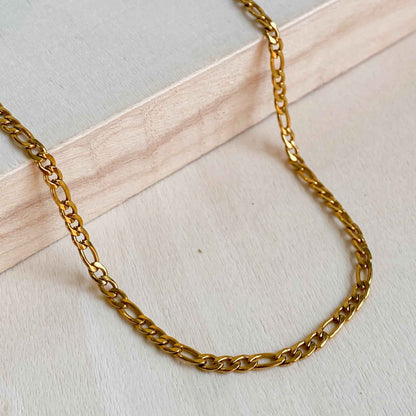 Collier chaîne en acier inoxydable plaqué or 18K | AURORA
