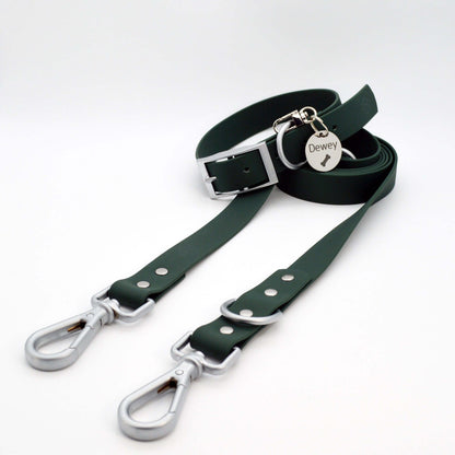 Dog Walk Combo: Collar, Leash, Dog Tag Set
