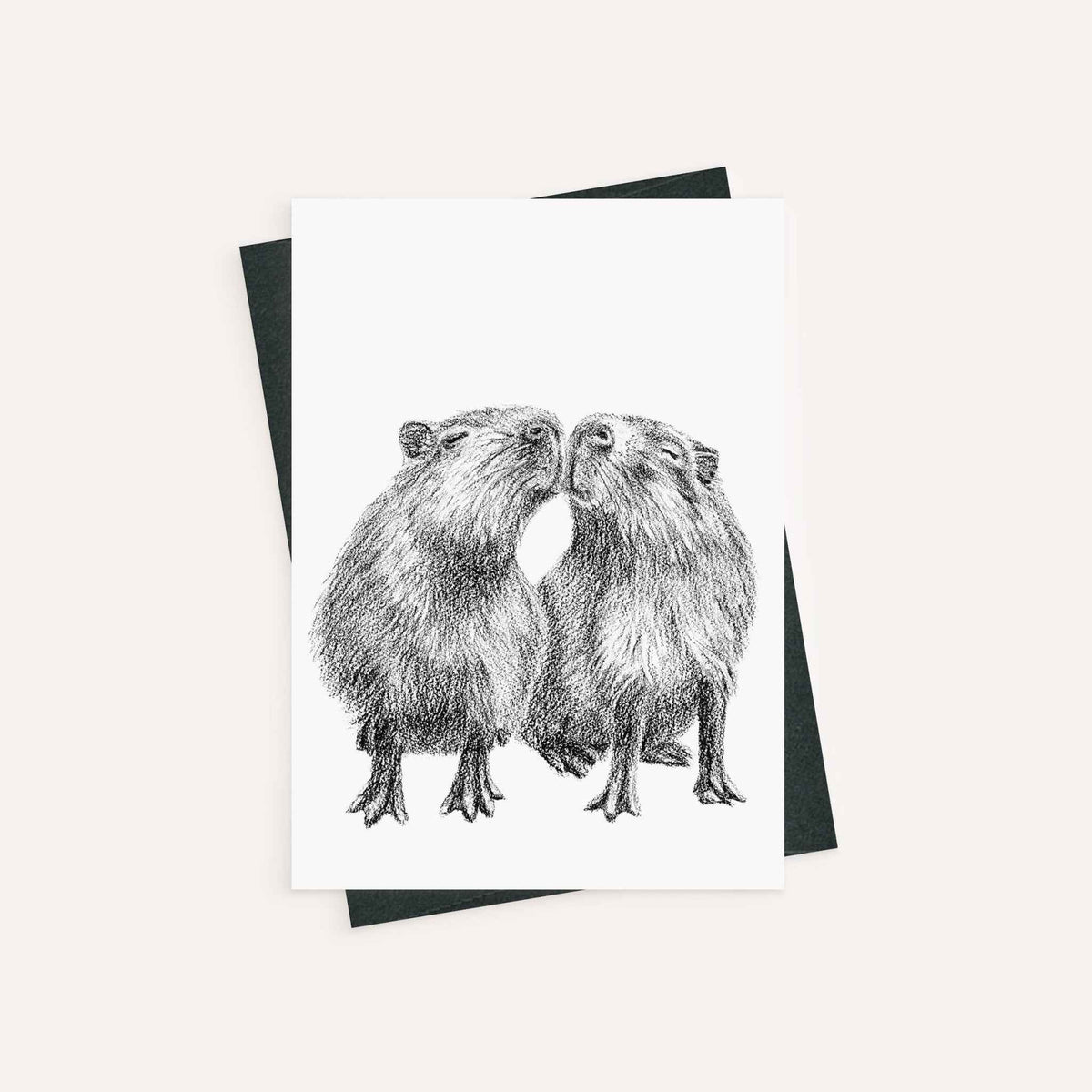 Capybaras  - greeting card