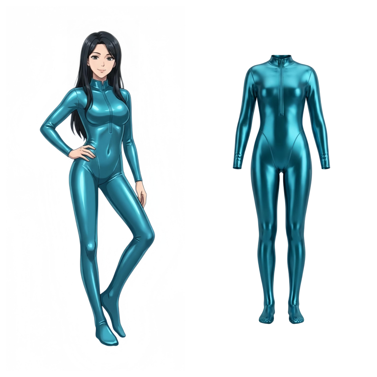 AMORESY Celestia Series Front-Zip Catsuit - Classic Colors