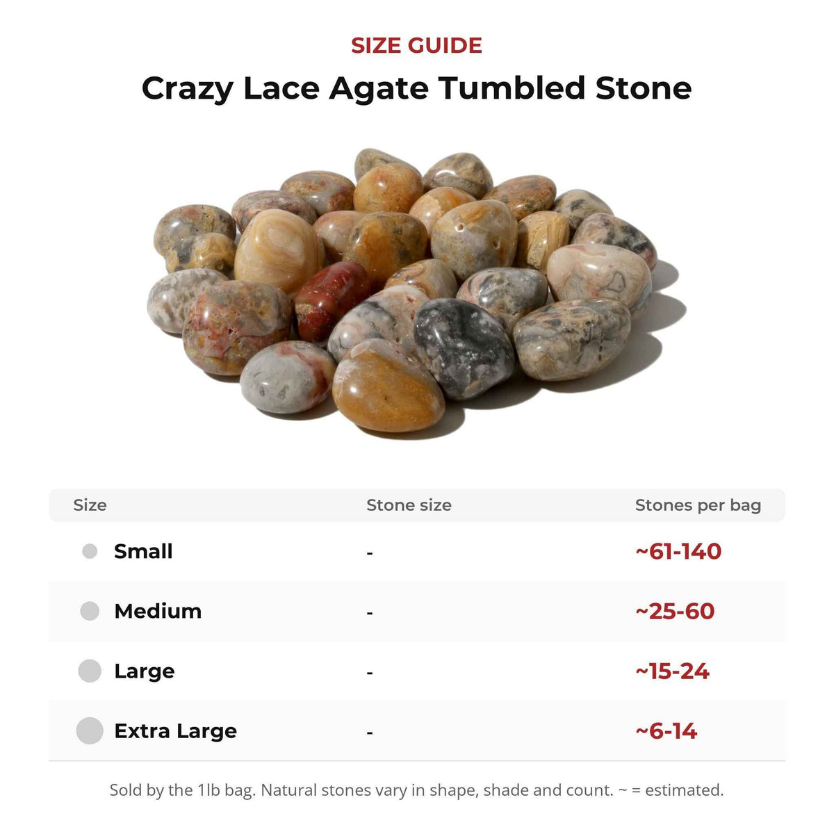 Crazy Lace Agate Tumbled Stone