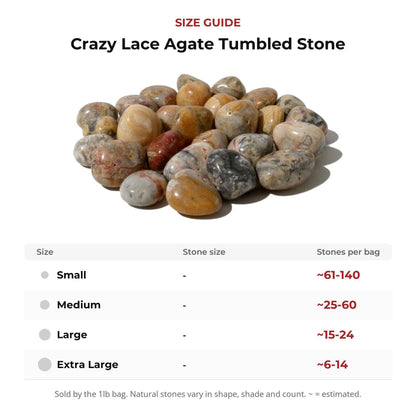 Crazy Lace Agate Tumbled Stone