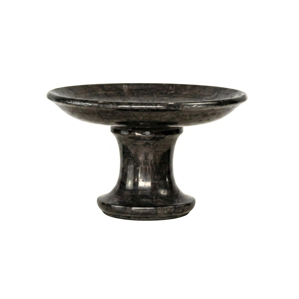Plateau de service en marbre sur pied - Noir anthracite