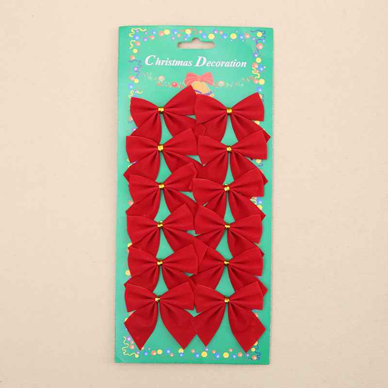 Christmas Tree Bow Ornaments, Festive Holiday Ribbon Decorations