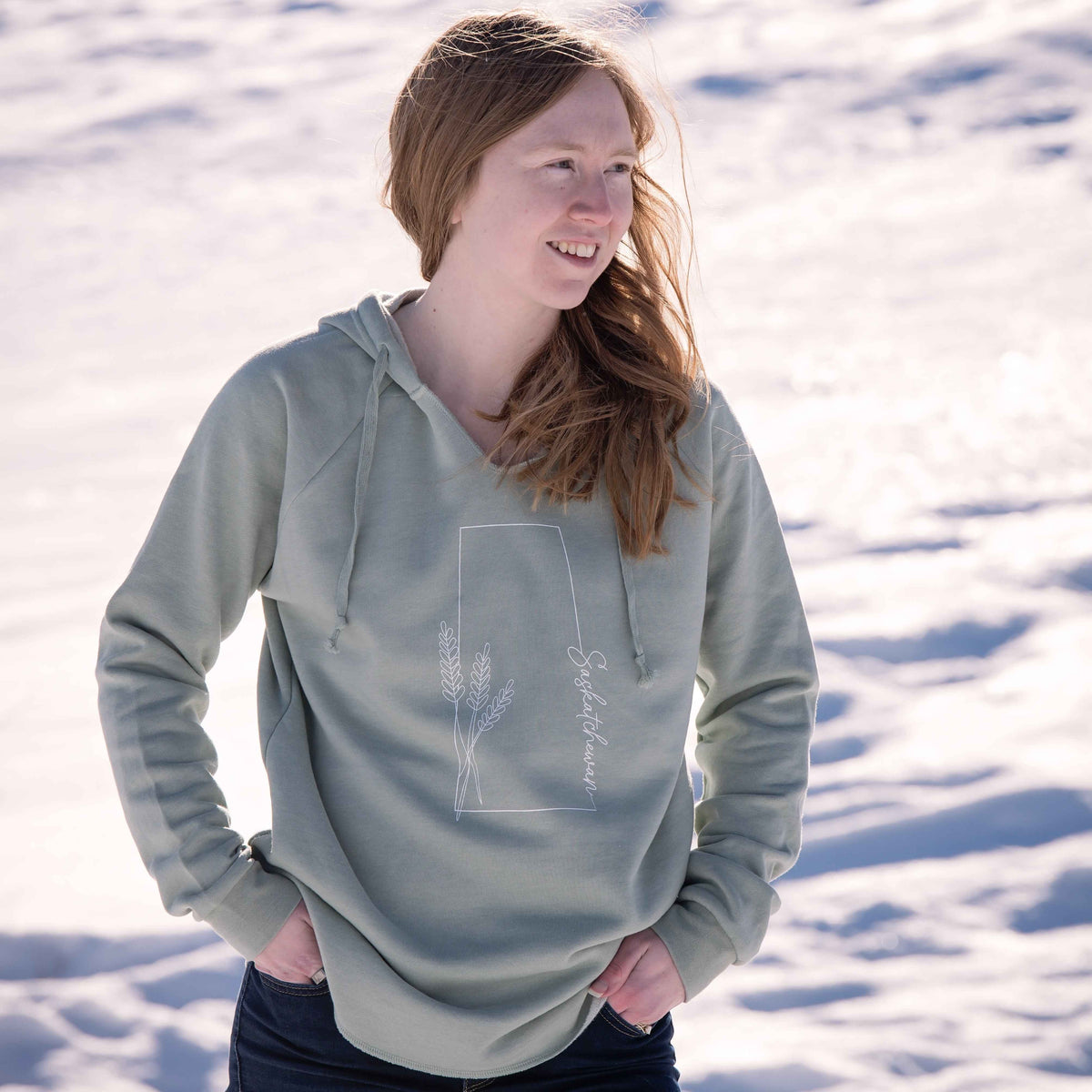 Saskatchewan Line Art Women's Bunnyhug