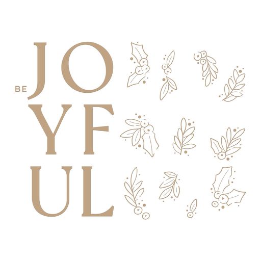 Joyful Glimmer Hot Foil Plate from the De-Light-Ful Christmas Collection by Yana Smakula