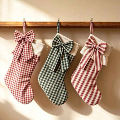 Christmas Fireplace Decorative Stocking Gift Bag