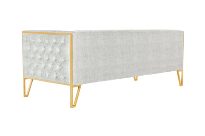 Vector 3-Seater Sofa - Grey/Gold