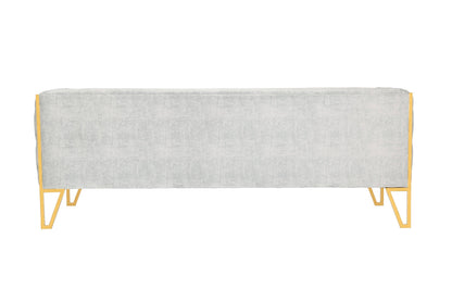 Vector 3-Seater Sofa - Grey/Gold