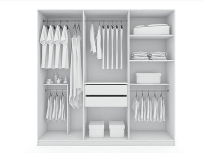 Torino Modern Freestanding Wardrobe - White