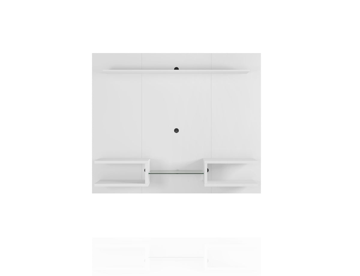 Augusta Modern Floating Shelved Entertainment Center - White Gloss