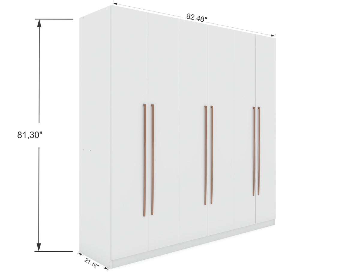 Torino Modern Freestanding Wardrobe - White