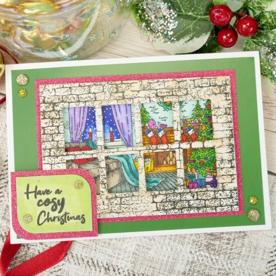 For The Love Of Stamps - Cosy Fireplace A6 Stamp Set
