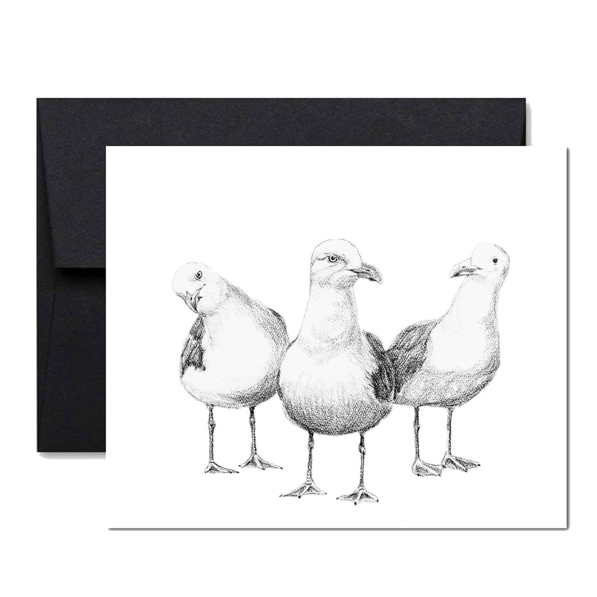 Funny Seagulls Greeting Card