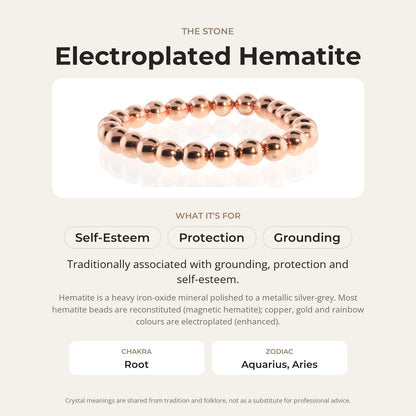 Hematite Electroplated Bead Bracelet (Enhanced)