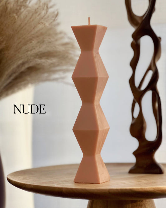 ZigZag Soy Wax Candle: Geometric Home Decor