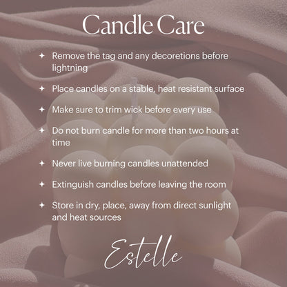 Handmade Rose Flower Candle | Vegan Soy Pillar Candle