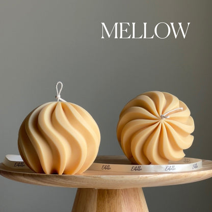 Handmade Swirl Ball Candle | Trendy Home Decor
