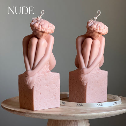 Sculptural Woman Bust Candle | Soy Wax Statue Candle