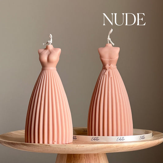 Wedding Dress Candle: Handmade Soy Wax Bridal Decor