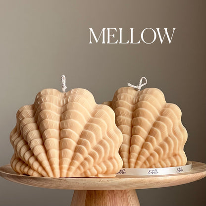 Huge Clam Shell Candle: Decorative Vegan Soy Wax Candle