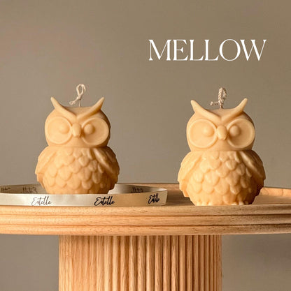 Owl Soy Candle: Handmade Sculptural Home Decor
