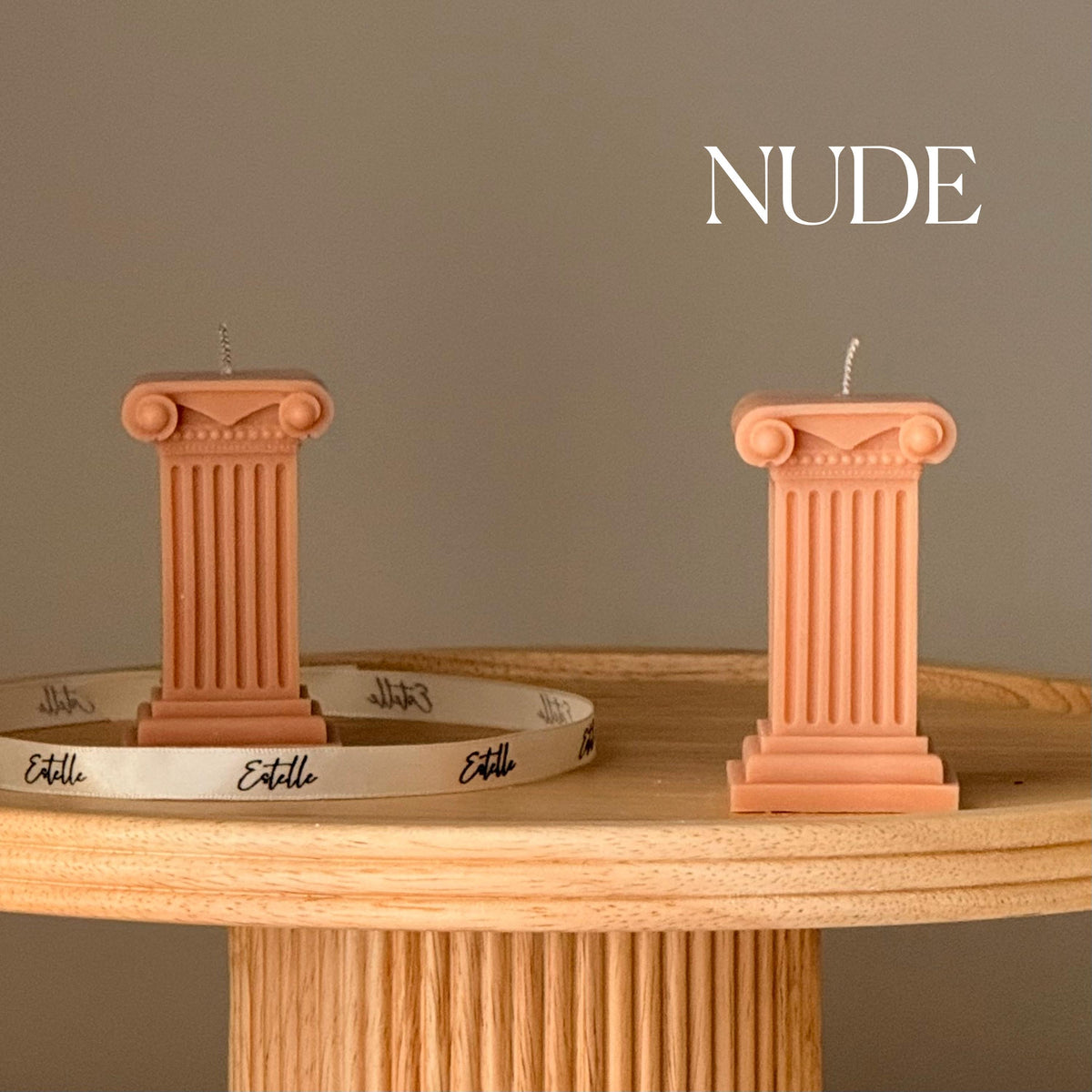 Tiny Column Soy Candle: Handmade Sculptural Home Decor