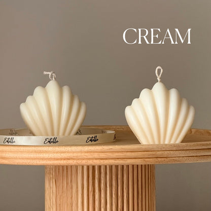 Scallop Shell Candle: Summer Home Decor, Vegan Soy Wax