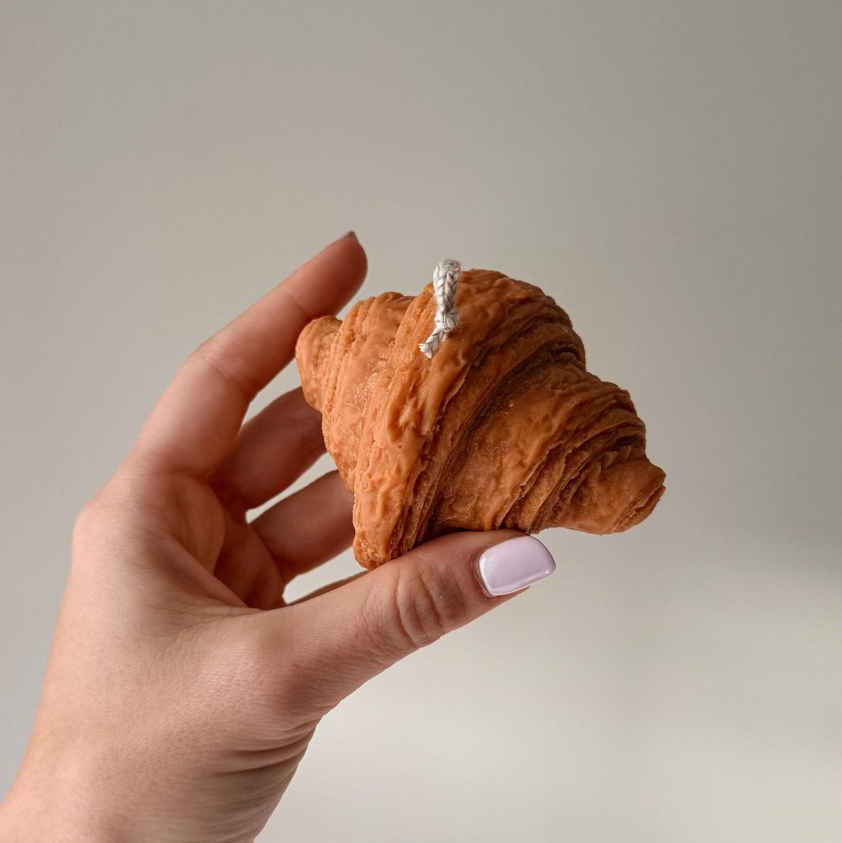 Croissant Sculptural Soy Candle, Decorative Pastry Candle