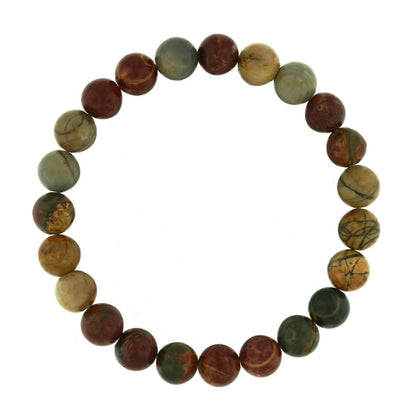 Picasso Jasper Bead Bracelet