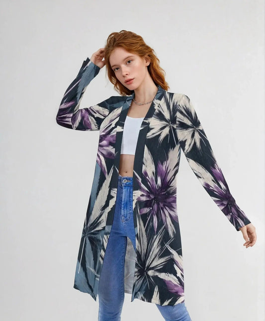 Indigo Haze Mid-Length Cardigan