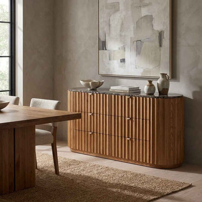 Isfjell Marble-Top Sideboard