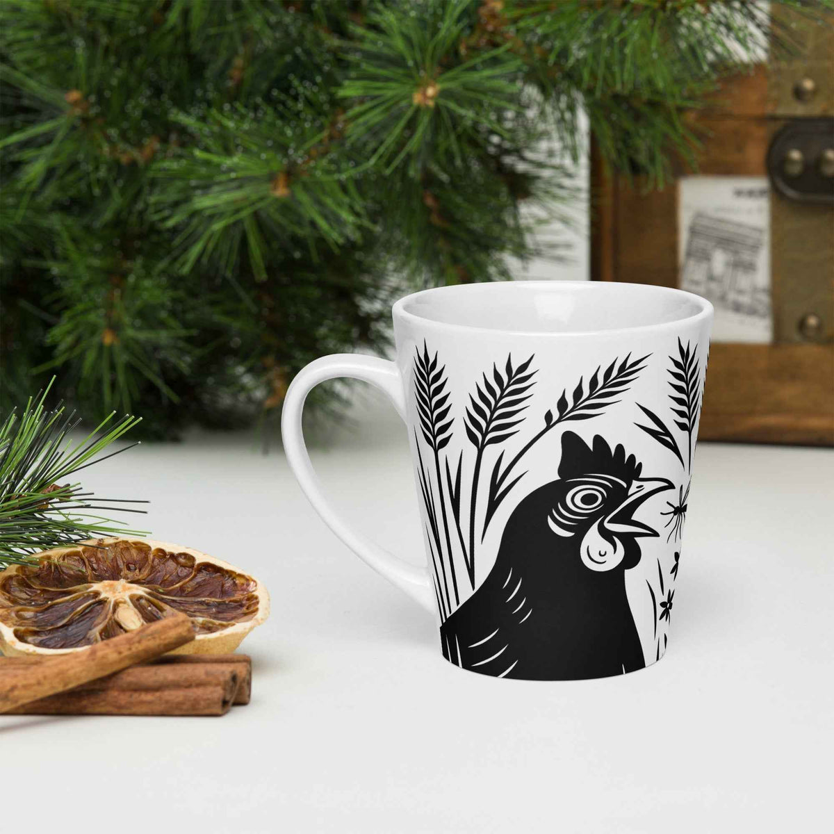 Wheat Rooster Latte mug
